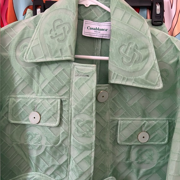 Casablanca mint green cropped jacket - Picture 2 of 3